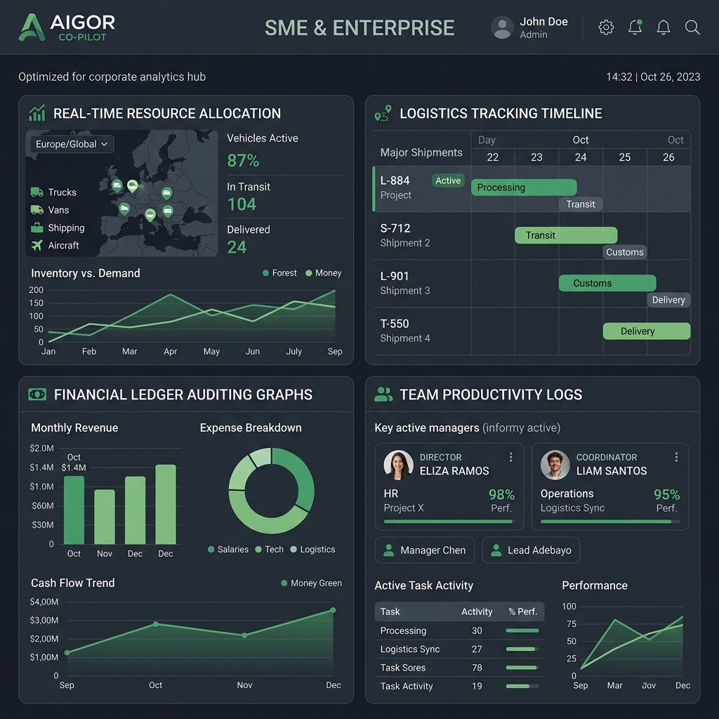 AIGOR Enterprise Corporate Dashboard